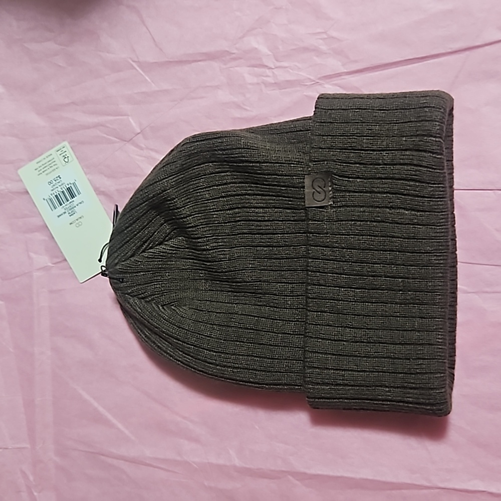 CALIA Women's Ribbed Beanie: COFFEE: NEW WITH TAGS